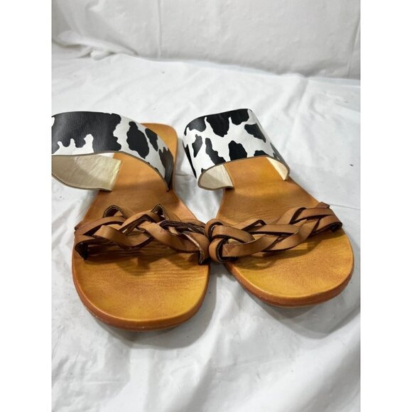 BAMBOO Moon Dance  sandals Size 8.5 COW PRINT - Picture 12 of 12